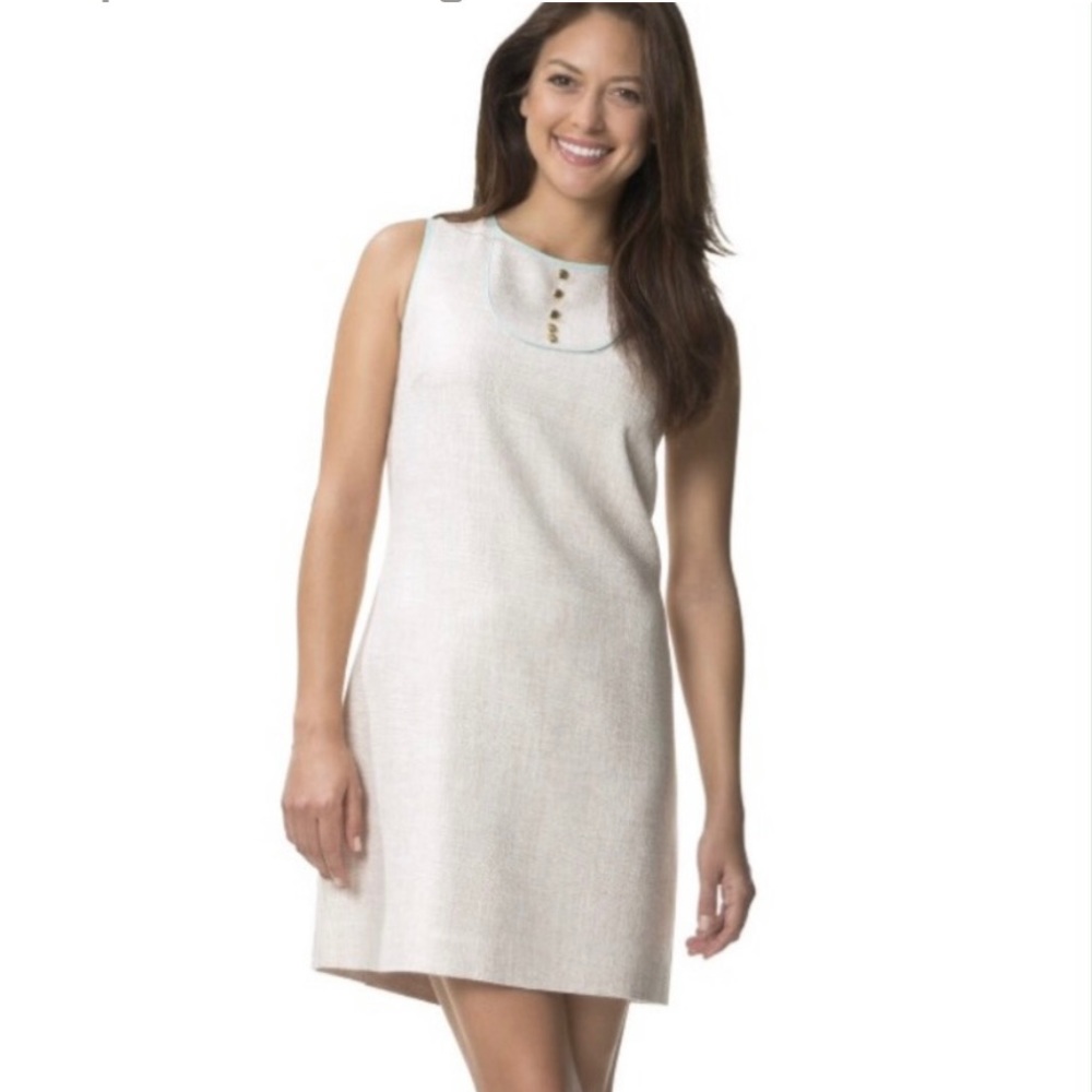 Sail To Sable Sea and Sand Tweed Sparkle Shift Dress